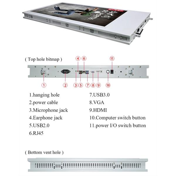 Double Sided Digital Window Display Screens 1080P Full HD Resolution