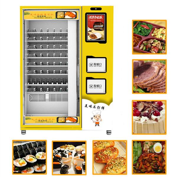 Automatic fast food breakfast meal lunch box hot food vending machine heating