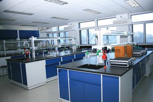 Mobília de aço personalizada do laboratório, mobília da mesa do laboratório com cremalheira do reagente