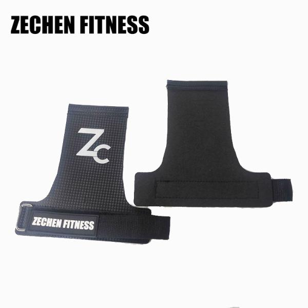 Black carbon fiber fingerless gym weightlifting grip crossfit hand grips for pull ups