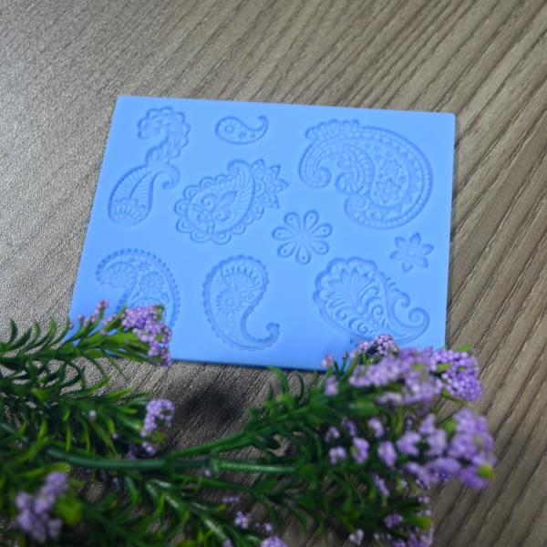 Reusable Silicone Baking Utensils Edible Square Lace Mats For Cake Decorating