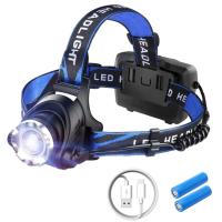 Da ESPIGA impermeável recarregável do diodo emissor de luz do poder superior noite vermelha Buddy Camping Hunting da lanterna elétrica do farol da luz de segurança