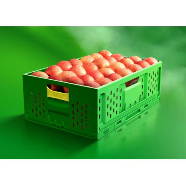 Зелёные тяжеловесные транспортные пластиковые ящики для хранения на складах и в супермаркетах