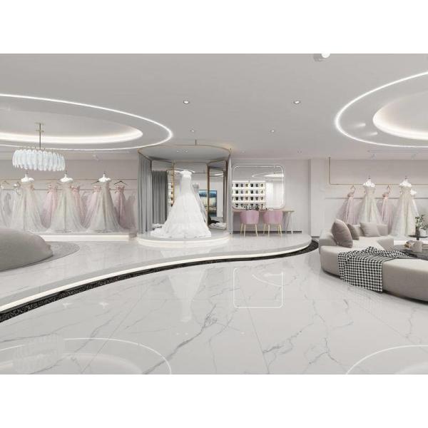 Декоративный белый внутренний пол Полированная глазированная фарфоровая плитка 1200x1200x9 мм Слоновая Кость Для домашнего декора