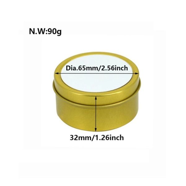 Sublimation Blank Metal Round Tin Box Metal Candle Jar Customized Printing Gift Metal Box