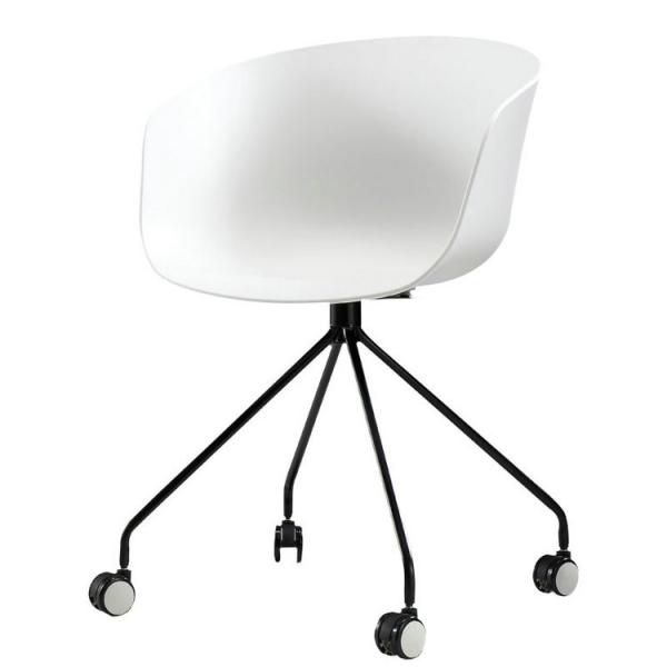Simple Classic Plastic Rolling Desk Chair Multi Colors Available