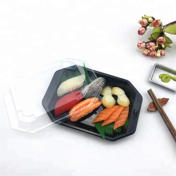 Sushi Party Tray Biodegradable Plastic Packaging Recyclable Clear Colors