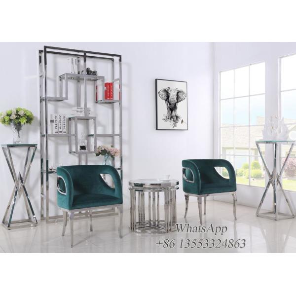 Velvet Dining Chair With Chrome Legs In Furniture Manufacturer (YS-11)
