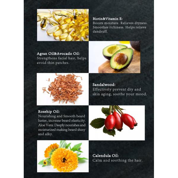 30ml OEM Skin Care Products Beard Growth Care Moisturizing Repair Men's Beard Oil