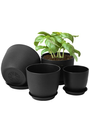 Multi Drainage Holes, Plastic Black Square Plant Flower Nursery Pot, Planter Plant Flower Seedling Nursery Pots