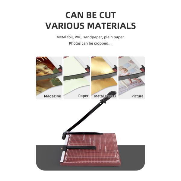 Paper Cutter Professional Design B4 Guillotine Paper Trimmer With Wooden Base