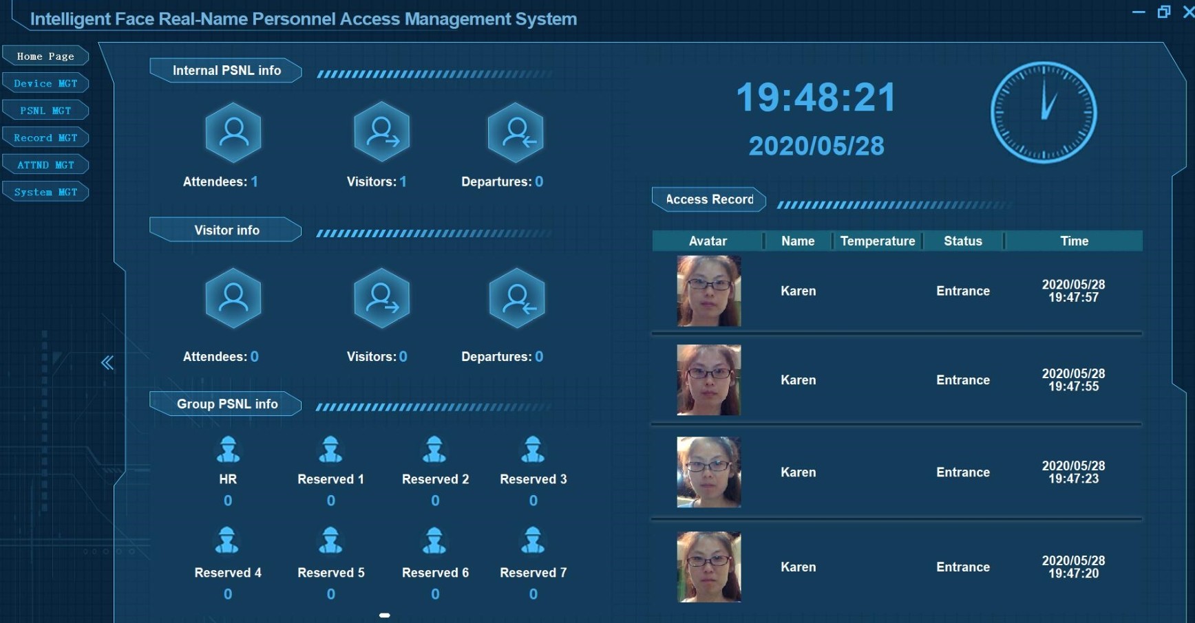 Посещаемость в реальном времени RoHS отслеживая программное обеспечение для биометрической машины