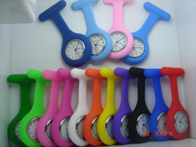 Colorful Silicone Rubber Nurse Watches Doctor Medical Wristwatch Accept Pantone Color Custom , 15 Colors In Stock