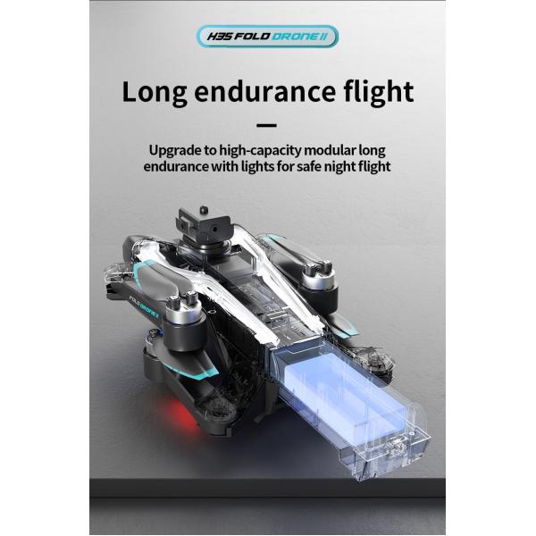 Профессиональный 4K HD ESC с двойной камерой Мини-Дрон H35 Бесбросовый оптический поток WIFI Квадрокоптер Удаленное управление препятствий