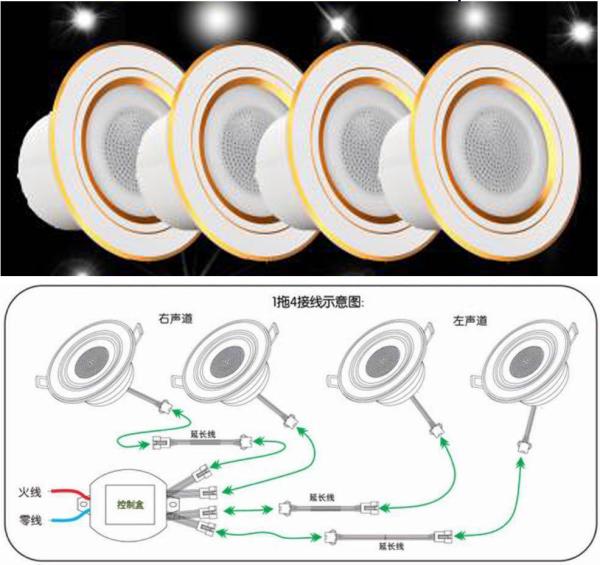 4 In 1 Wireless Bluetooth Music Light Bulb Smart Phone App Control 5W X 2