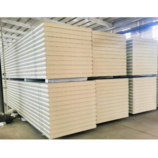 Polyurethane Foam Insulation Sandwich Boards 0.4 - 0.8mm Steel Thickness For Cold Room