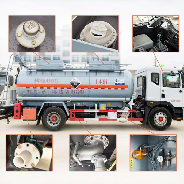 10.3 Cubic Meter Dongfeng D9 4x2 Corrosive Tank Truck Maximum Speed 79 Km/H