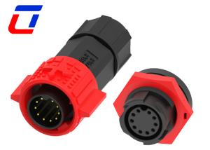 M19 vermelho IP67 Conector à prova d'água 10 pines Conector de cabo à prova d'