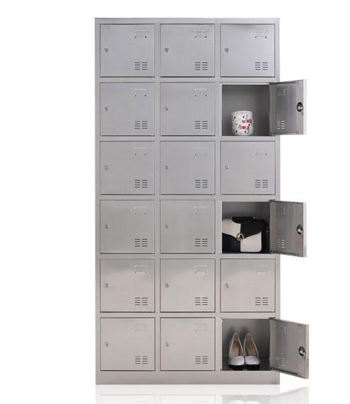 Student Closet 18 Door Locker , Stainless Steel Indoor Outdoor Medicine Display Cabinet