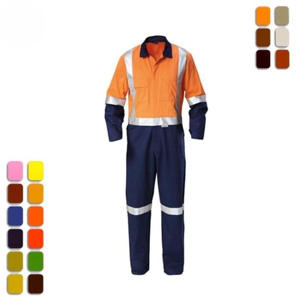 100% Cotton Reflective Insulated Coveralls Mechanic Uniform Work Men Coverall
