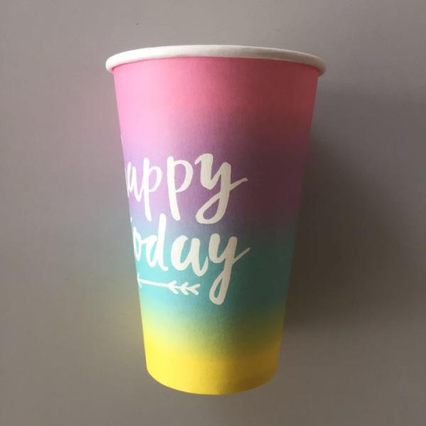 Cute cartoon paper cup disposable paper cup water cup home picnic outing paper cup
