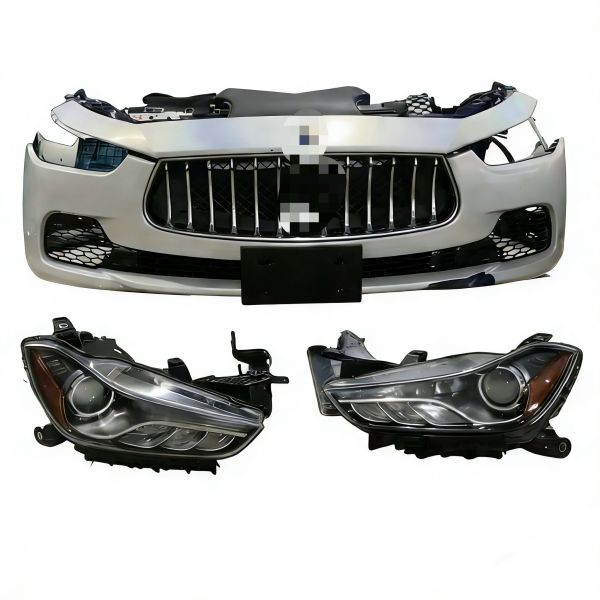 Used Front Bumper Assembly with Radiator Headlights for Maserati Ghibli 2014-2022