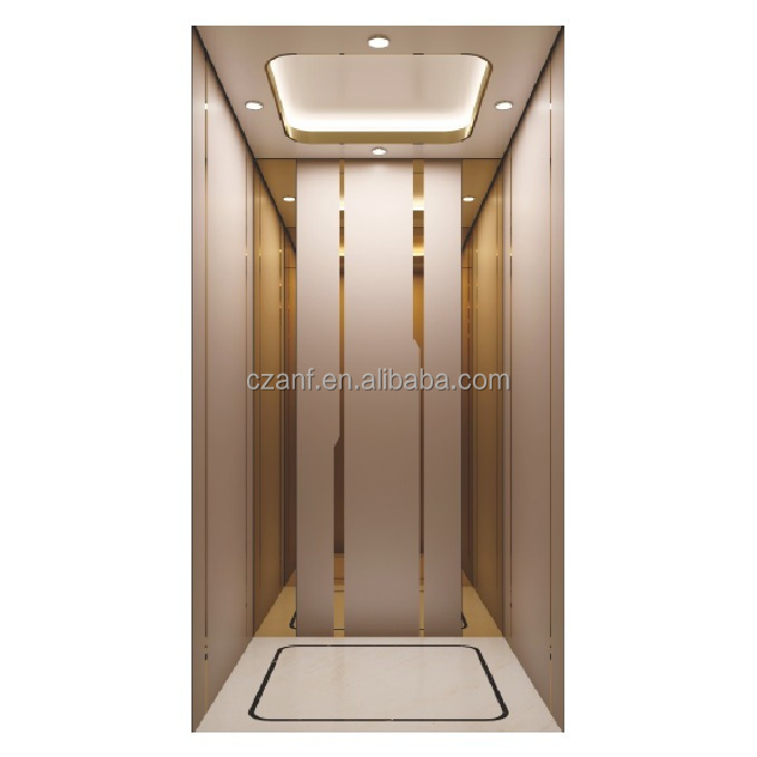 Villa Home Factory Panoramic Passenger Elevators with Gearless VVVF Control High-Tech Elevator System
