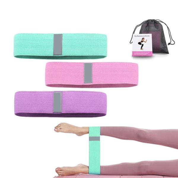 13in 100% Silicone Workout Fabric Resistance Bands Woven SGS