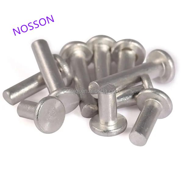 Brass M8 M10 M12 Countersunk Head Solid Rivet Bright Finish Uncoated ISO Standard for Temperature Environments