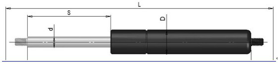 Compressed Gas Lift Struts Furniture Spare Parts For Medical Bed Cylinder