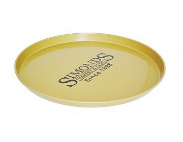 DADI Classic Round Metal Tin Tray Household Tinplate Serving Tray CMYK Printed