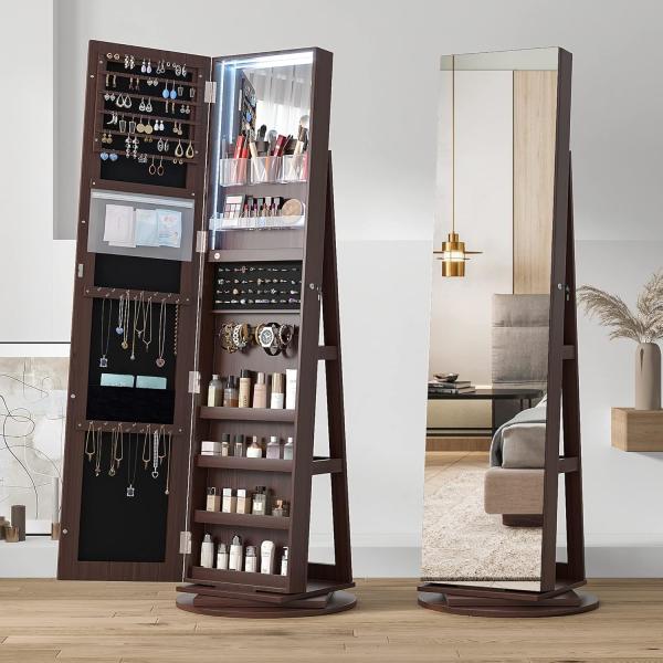 Frameless Full Length Mirror Cabinet Rectangle Wood Mirror Cabinet Customized