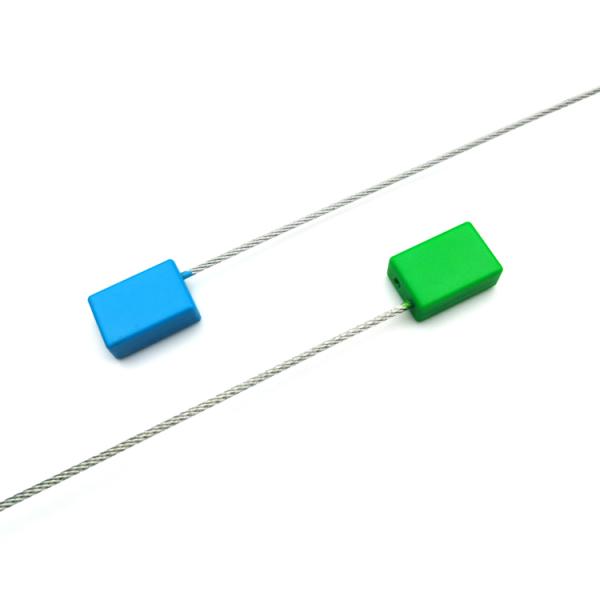 Orange 1.8 mm Cable Diameter Security Wire Seal with 1.53 KN Tensile Strength and Pull Tight Locking Mechanism