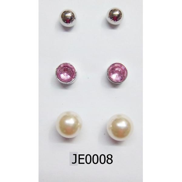 pearl stud earring set