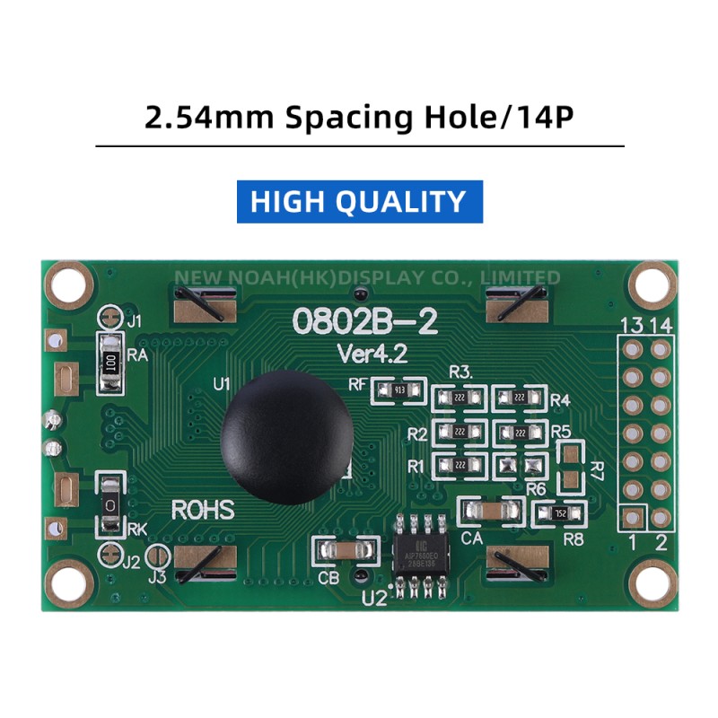 Russian Blue Film White Letters 0802B-2 3.3V Character LCD Module ST7066 Portable Display Module