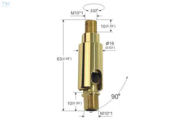 Commercial Lighting Swing Arm Lamp Replacement Parts Adjustable Brass Knuckle Joint