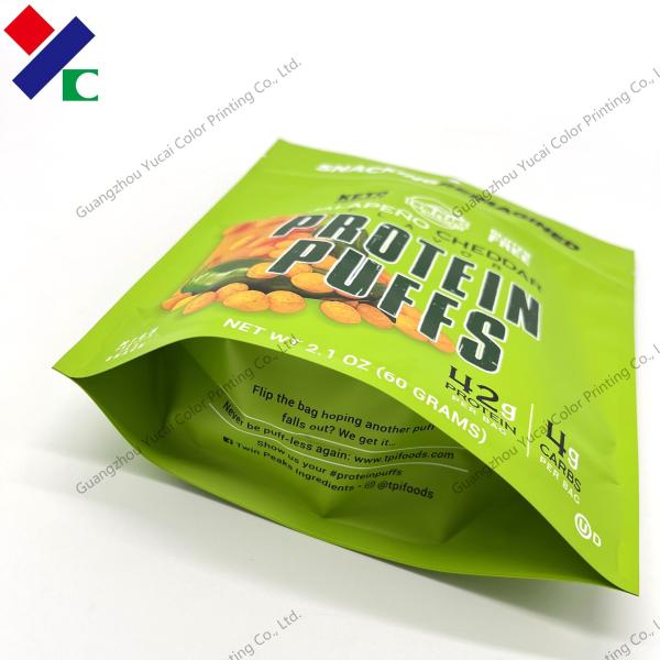 Eco Friendly Stand Up Zipper Pouch Spicy Flavour Popcorn Packaging Bags Long Shelf Life