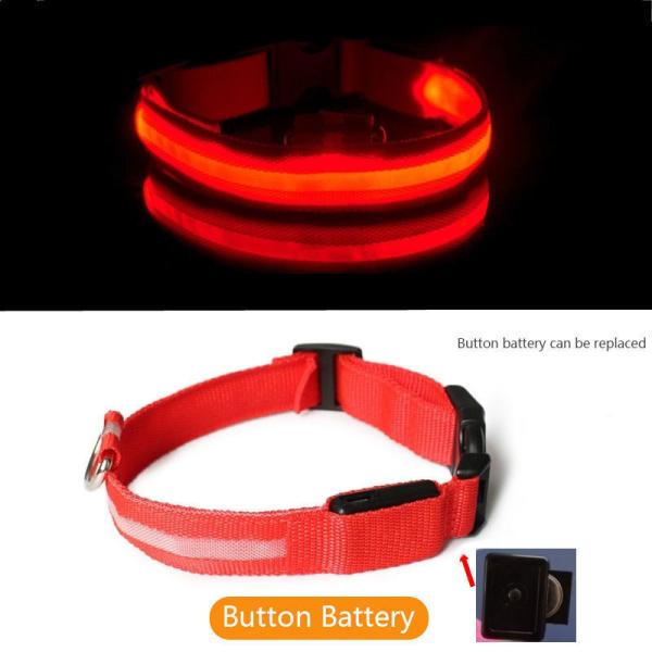 Hundehalsband Lighted Dog Collars Rechargeable Nylon XS XL LED Pet Collar