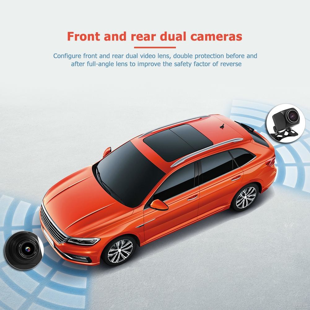 10-дюймовый сенсорный экран приборной панели IPS 2.5D 4K GPS Dash Cam и камеры заднего вида