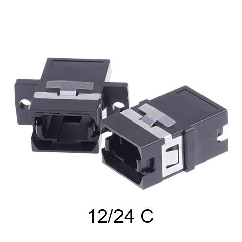 Black Color MPO Fiber Optic Adapter 12C / 24C / 36 C Easy Operating