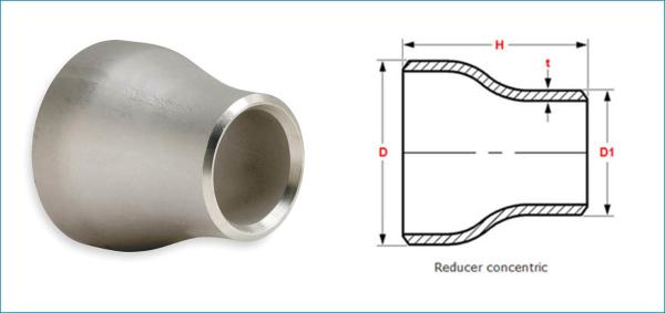 Aço carbono 10 × 8 redutor da tubulação de aço carbono DN200
