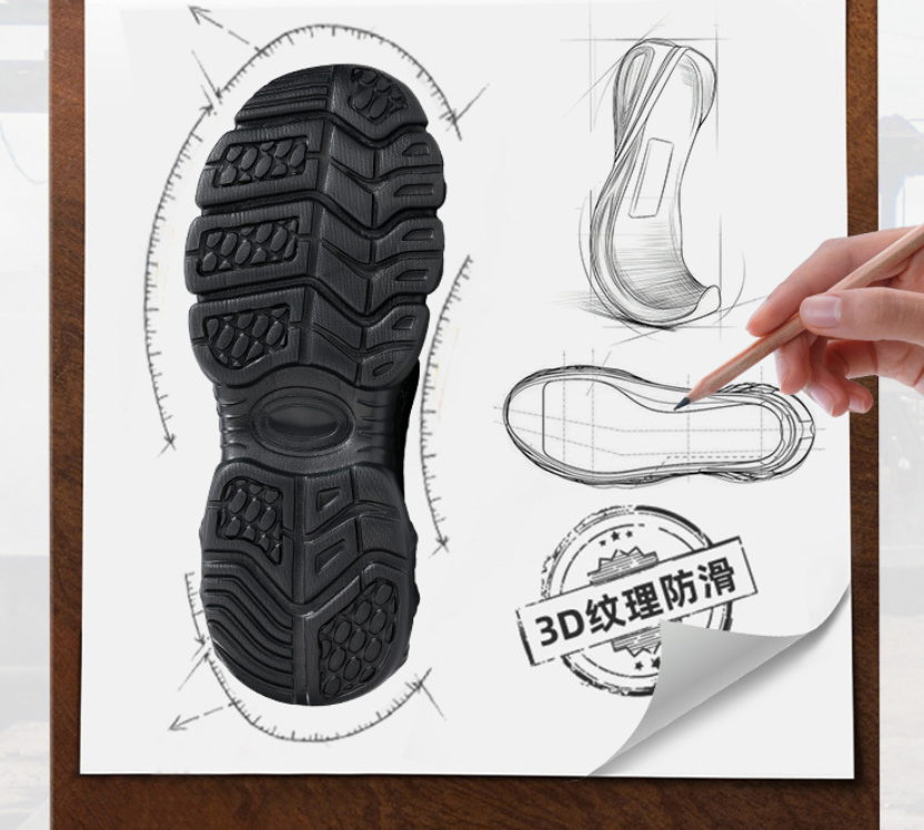 Men's Safety Work Shoes with Steel Toe Breathable Puncture-Resistant Lightweight Protective Shoes