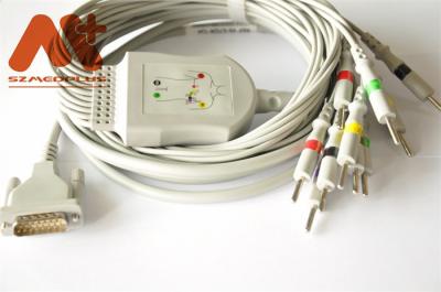 safety TPU IEC AHA EKG Cable For EDAN SE 601 Electrocardiograph