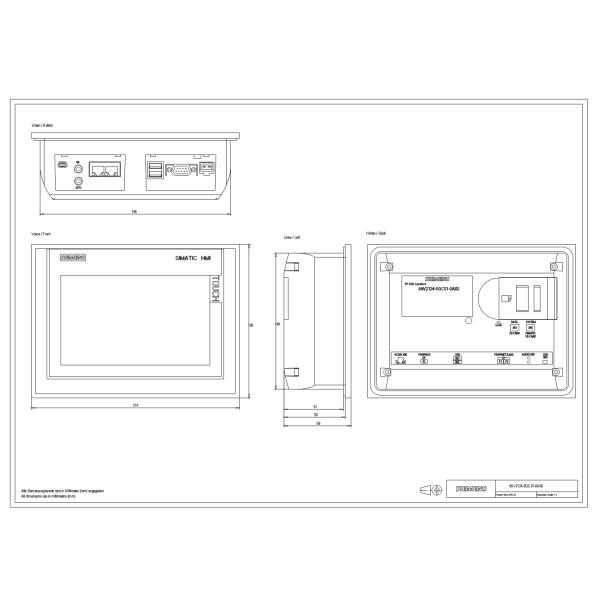 SIMATIC HMI TP700 Comfort Touch Screen 6AV2124-0GC01-0AX0 100% Original for Automation