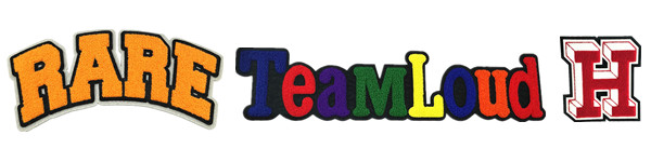 3D Towel Letter Iron On Chenille Embroidery Patches Heat Seal Backing