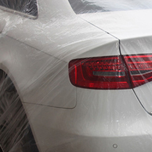 Disposable Car Covers，12.5 x 21.7ft Universal Clear Plastic Car Cover，Disposable Full Exterior Covers Elastic