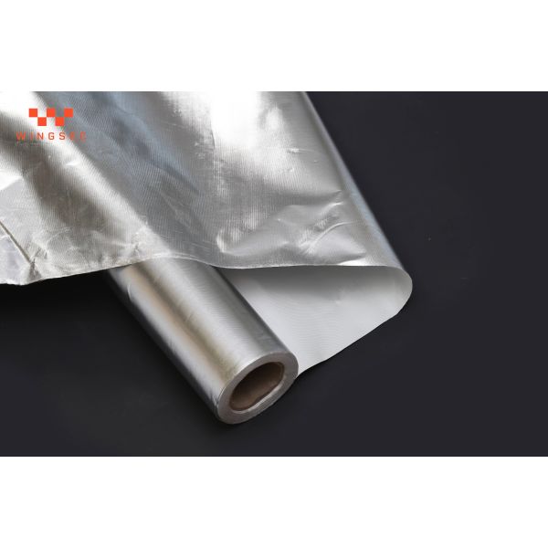 Tissu de fibre de verre en feuille d'aluminium laminé hermétique 220 g/m² résistant à l'abrasion