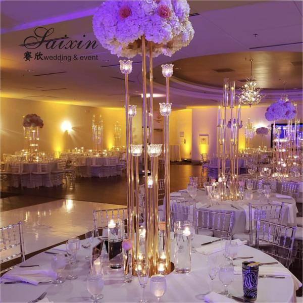 Большой лотосовый цветок кристаллический свечник стоять чайный свет 150 см