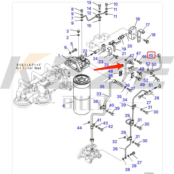 KOMATSU PC1250-8 EXCAVATOR 6245-71-6280 FUEL PIPE WA600-6 FOR SAA6D170E-5