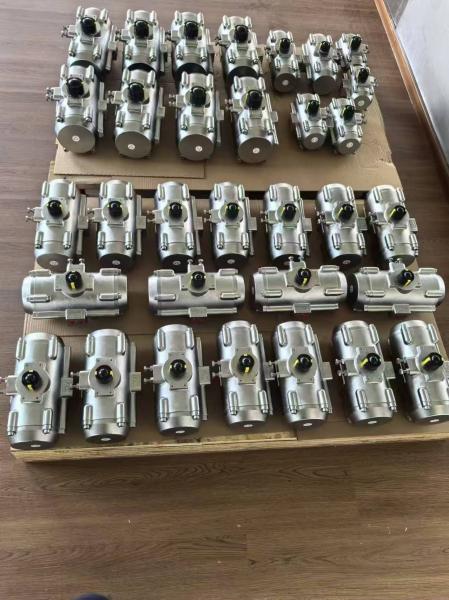 316 Estante de acero inoxidable y ejecutor neumático de piñón Ángulo de rotación de 90 grados